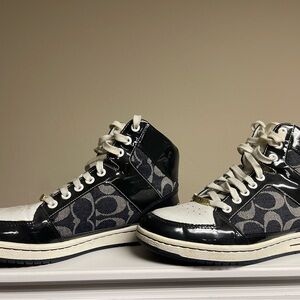 NOR Black and White High-Top Sneakers